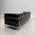 Le corbusier italian lc3 genuine leather sofa casual medieval straight row sofa black oil wax leather sofa