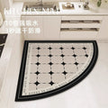 Heart-shaped kitchen mat, diatomaceous earth, non-slip, oil-resistant, wipeable, no-clean, absorbent, household, stain-resistant, floor mat, specialized carpet
