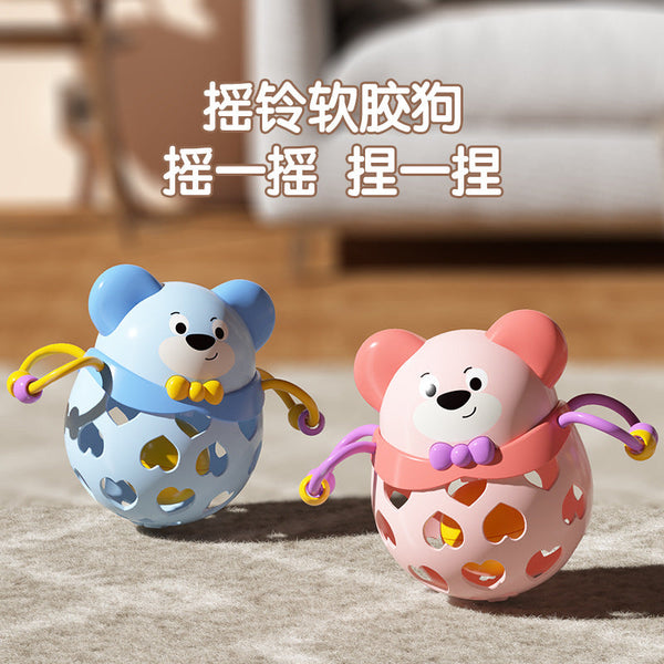 Cross-border baby rattle 0-1 years old newborn baby hand rattle toddler soothing ball hand grabbing rattle ball biting toy