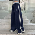girls' pants: spring/autumn sweatpants, kids' straight-leg autumn fashionable sports pants, girls' wide-leg pants for older children