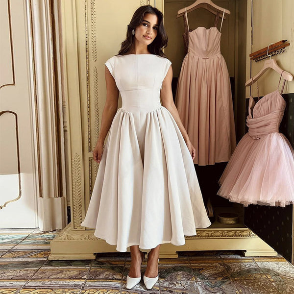 [Spot] European and American  women's clothing 2024 autumn new temperament elegant backless waist medium and long dress