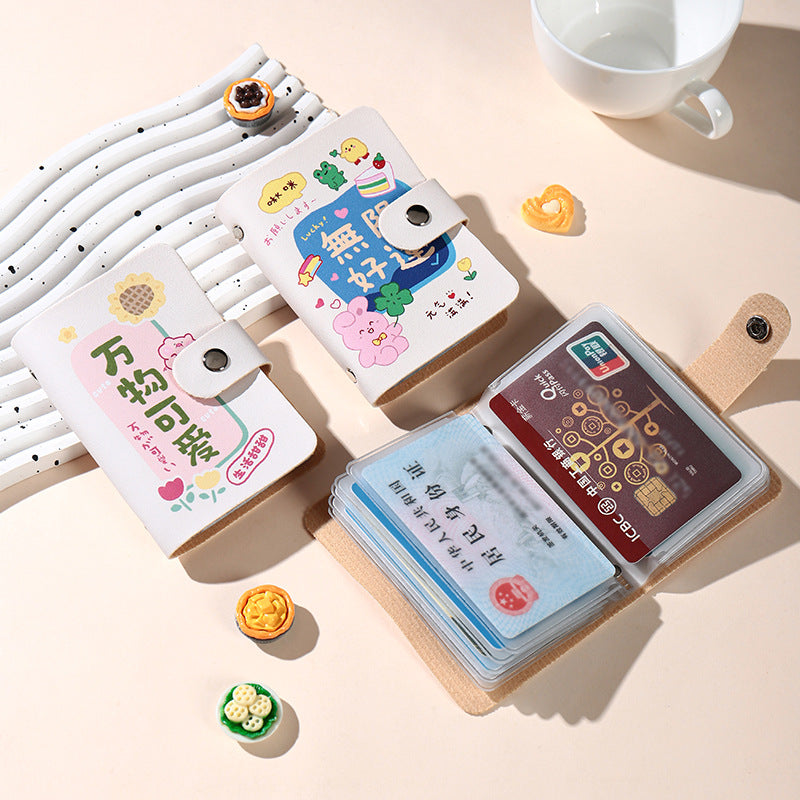Ping An Joy Card Bag Women's Small Ultra-thin High-value Anti-magnetic ID Bag Driving Book Business Card Clip Card Holder Multi-Card Holder