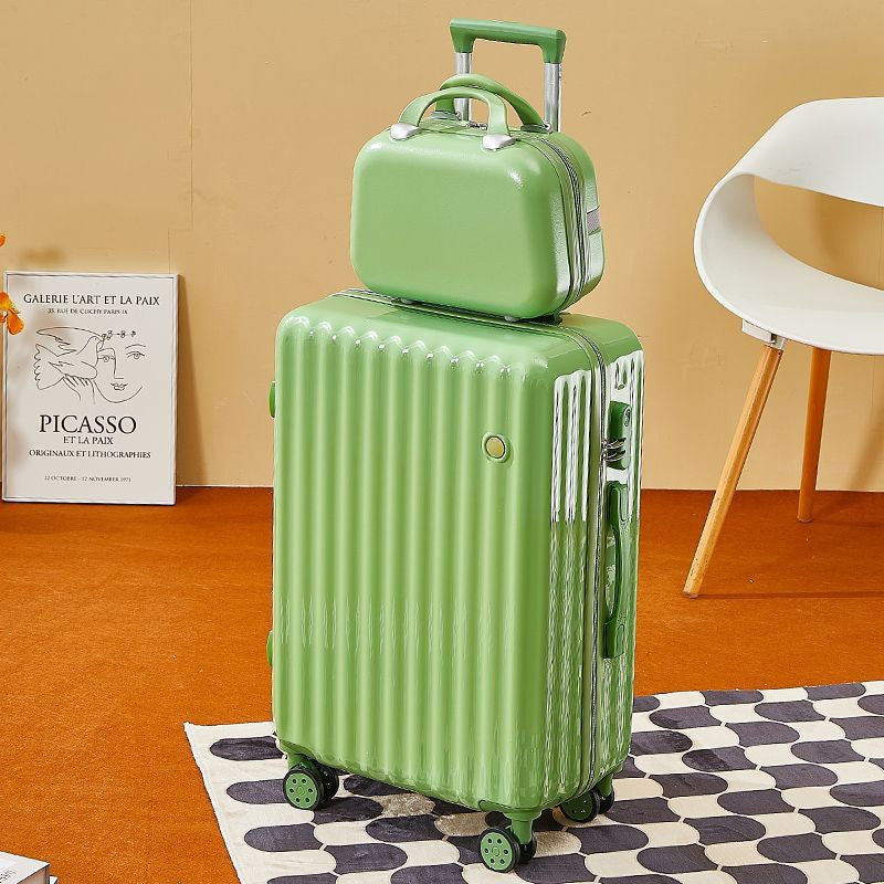 Simple luggage student pull rod box password box universal wheel leather box ins large capacity suitcase