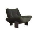 Retro single sofa chair, wabi-sabi style solid wood casual chair, hotel living room club reception chair, designer negotiation chair