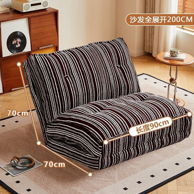 Lazy sofa bed living room dual-purpose single sofa small apartment for home cream style reclining and sleeping foldable sofa bed
