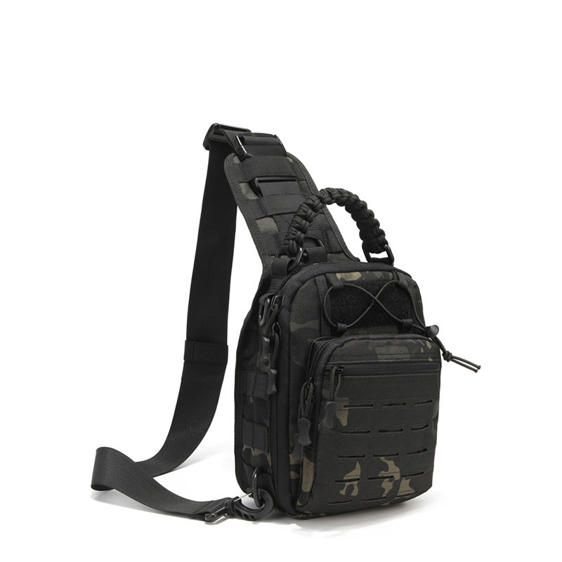 New multi-functional laser breast bag, waterproof portable breast bag for outdoor sports travel, men's shoulder messenger bag.