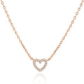 Amazon new arrival: heart-shaped diamond necklace for women - stylish and elegant choker with heart pendant, wholesale available
