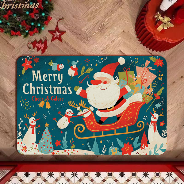 Christmas soft diatom mud bathroom floor mat toilet toilet absorbent quick drying foot mat door non-slip mat bathroom carpet