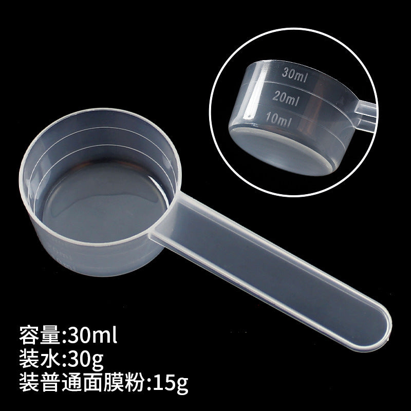 Individually wrapped 30ml plastic measuring spoons - ideal for face masks, laundry detergent, feed, fertilizer, pesticides, and measuring water (30g)