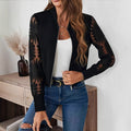 European and american cross-border  spring new arrival: elegant casual lace patchwork design jacket