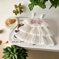 Girls' spaghetti strap satin cake dress -  summer new arrival: stylish, sweet, comfortable, and skin-friendly fashion for your little girl