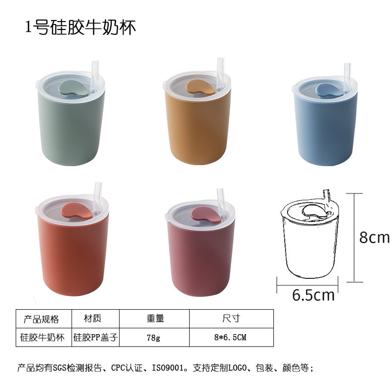 Customized cross-border hot-selling children's dinnerware set, food-grade platinum silicone tableware, silicone bowl and spoon, baby and maternity products