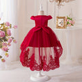 Amazon cross-border new arrival girl performance skirt trailing lace mesh tutu birthday party skirt baby dress