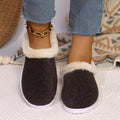 Export24new arrivallow ankle round toe fleece-linedflats women's cross-border plus size suede heattech round toe flatsfall and winter cotton shoes