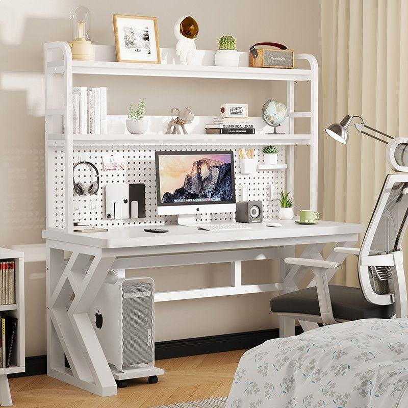 Computer desk home office desk bedroom student desk bookshelf all-in-one with pegboard simple storage study table