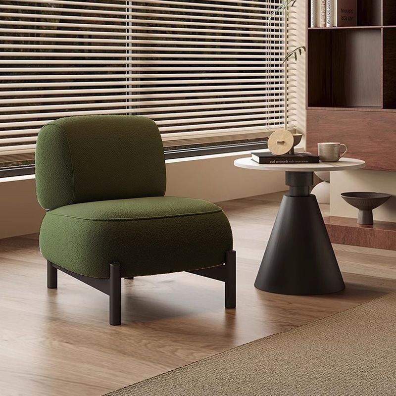 Cream style solid wood sofa chair normcore cashmere lazy lounge chair japanese style small apartment casual sofa seat