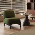 Cream style solid wood sofa chair normcore cashmere lazy lounge chair japanese style small apartment casual sofa seat