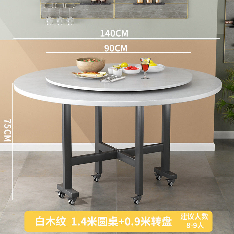 Dining table for homesmall apartment foldable table retractable dining table foldable large round table modern casual dining table