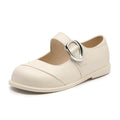 Loafers 2026 new arrival spring autum british style retro small silver buckle round toe pvc slip-on thick sole loafers