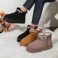 fleece-linedthickenedheattech snow boots for women fall and winternew arrival ethnic style pendant thick sole fur all-in-one non-slip shoes