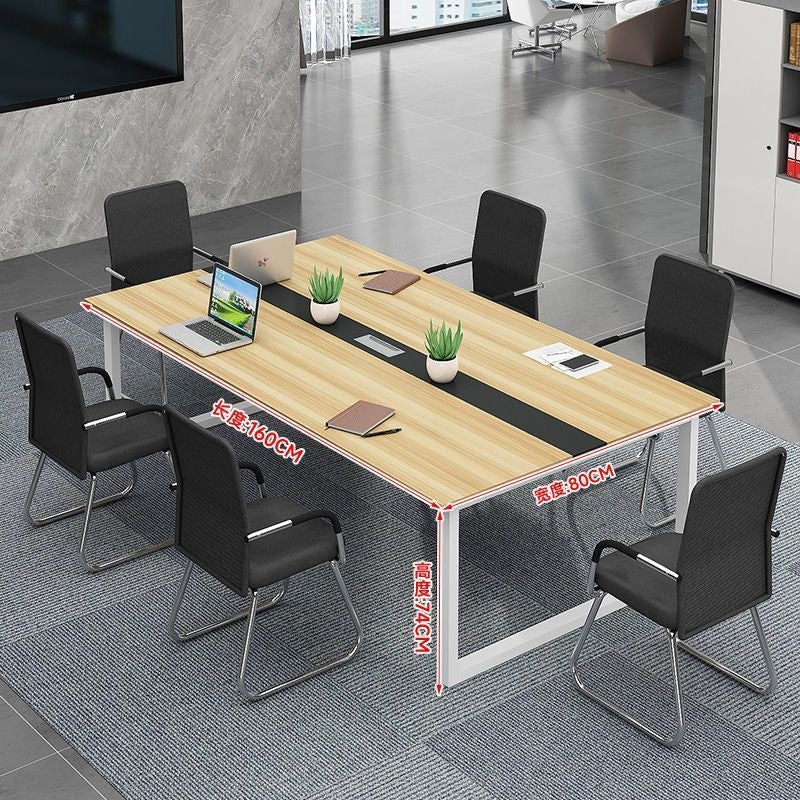 Modern simple conference bench table company negotiation office desk employee training bench workstation meeting table