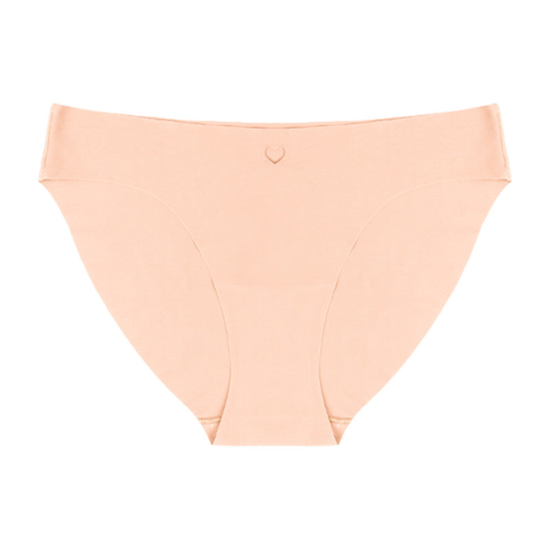 European and american sexy seamless fitness underwear women's low waist ice silk briefs pure cotton crotch breathable quick-drying sports underwear women