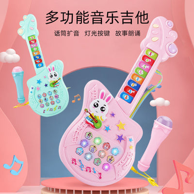 Wholesale children's musical guitar early education toy piano playable enlightenment instrument multifunctional electronic keyboard ukulele