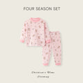 Kids autumn clothes and long pants pajamas pure cotton autumn clothes and long pants suit boys cotton sweater intimates baby sweater and trousers
