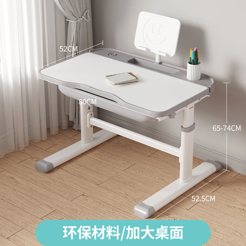 Children's study table Primary school students Writing homework desk Household simple children's desks and chairs Lifting table set