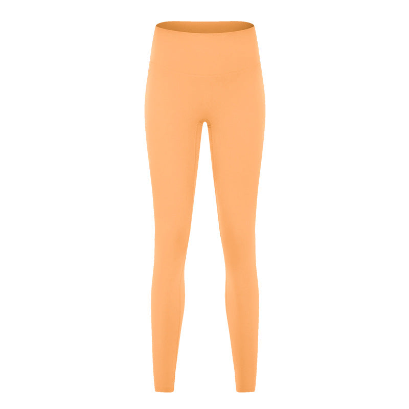 Summer high-waisted butt-lifting yoga pants - no camel toe, stretchy, workout leggings, 7/8 length, barely-there feel - yoga apparel 19108