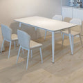 Nordic pure white slate dining table and chair for home small apartment pure black normcoreaccessible luxuryclassy sense new arrival pure black dining table