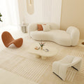 Three-seater sofa + tongue chair + smiling chair + cloud coffee table, includes throw pillows