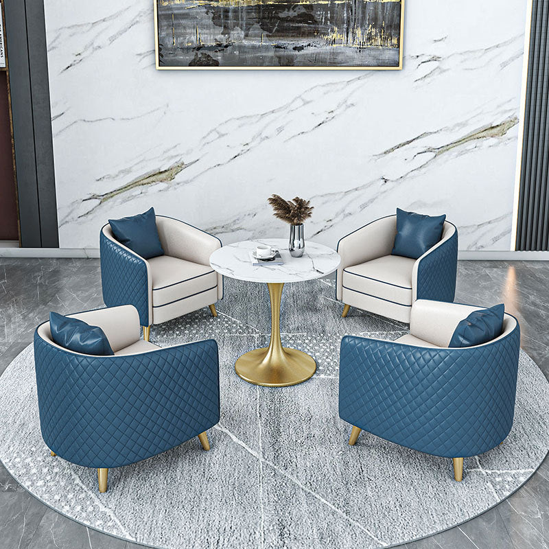 Single person sales office negotiation sofa - light luxury hotel lobby office reception area seating - fabric sofa