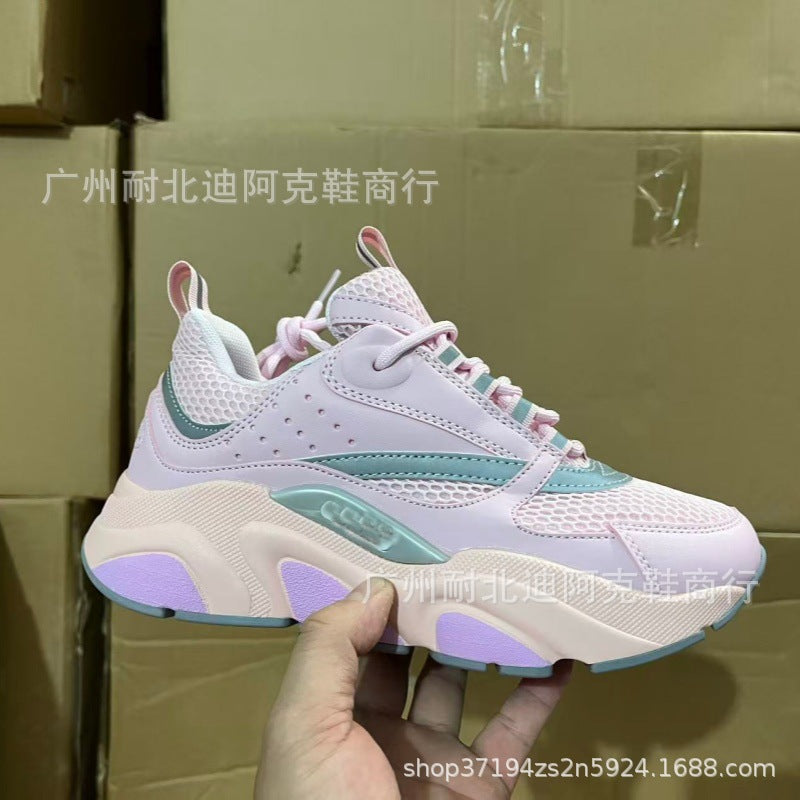european station new arrivald home b22 sports shoes casualthick solefashionretro breathable men's and women's height increasing running shoes