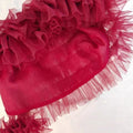 【dropshipping】girls' winter fleece-lined two-piece set,  new stylish children's first birthday baby dress, red