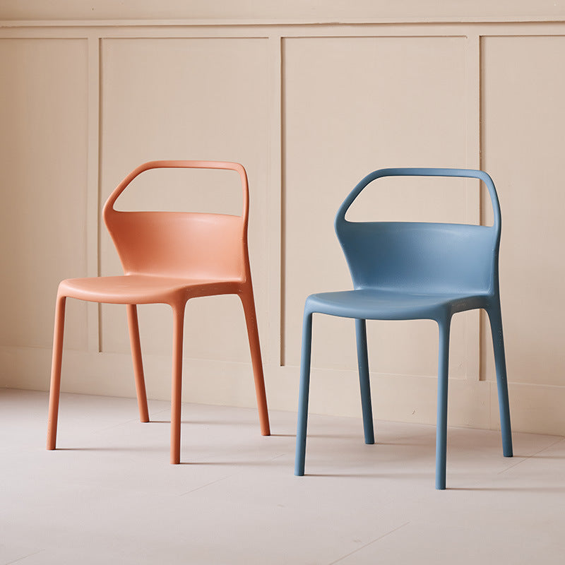 For homemodern casual chair plastic back casual popular chair scandinavian dining chair stackable stool small apartment