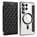 Suitable for a36 samsung s26ultra ya shield small fragrance magnetic leather case mobile phone case s24 all-inclusive flip protective cover