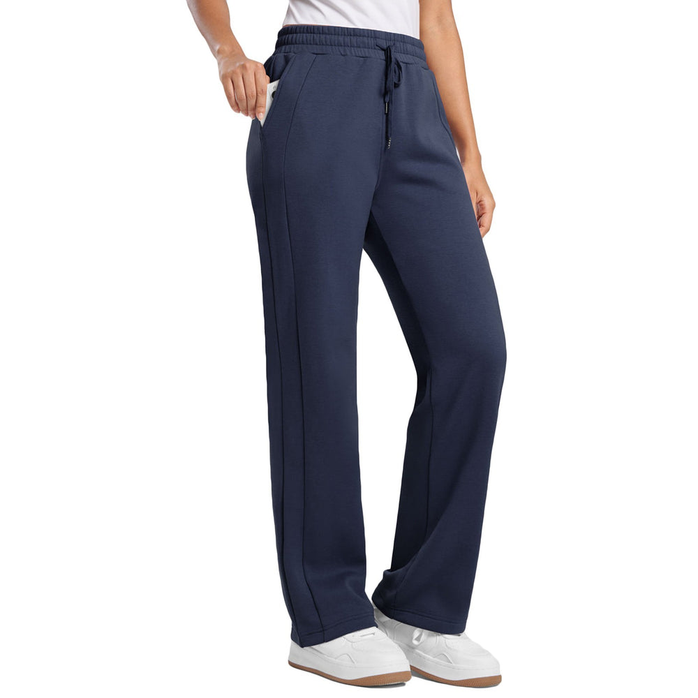 new european and american style solid color casual loose fit athletic sweatpants for women -  cross-border