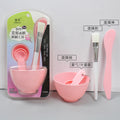 Wholesale spa & beauty tool set: 6-piece mask bowl kit with makeup brushes, mixing spatula, and plastic bowl for mask preparation