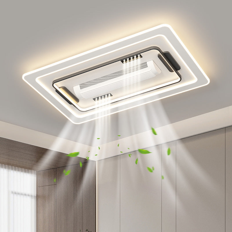 [Strict Selection] Bladeless Fan Light Full Spectrum Eye Protection Intelligent Voice Modern Simple Whole House Package Fan Lighting