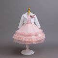 Ready-to-ship wholesale children's three-piece dress set, kids' formal gown, tulle princess dress, girls' dress, baby dress