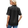 European and american cross-border women's fashion  spring/summer new arrivals:  &  single-breasted faux denim short-sleeve oversized shirt