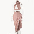 Wholesale hot-selling cross-border e-commerce dresses:  summer new women's hollow-out irregular design dresses