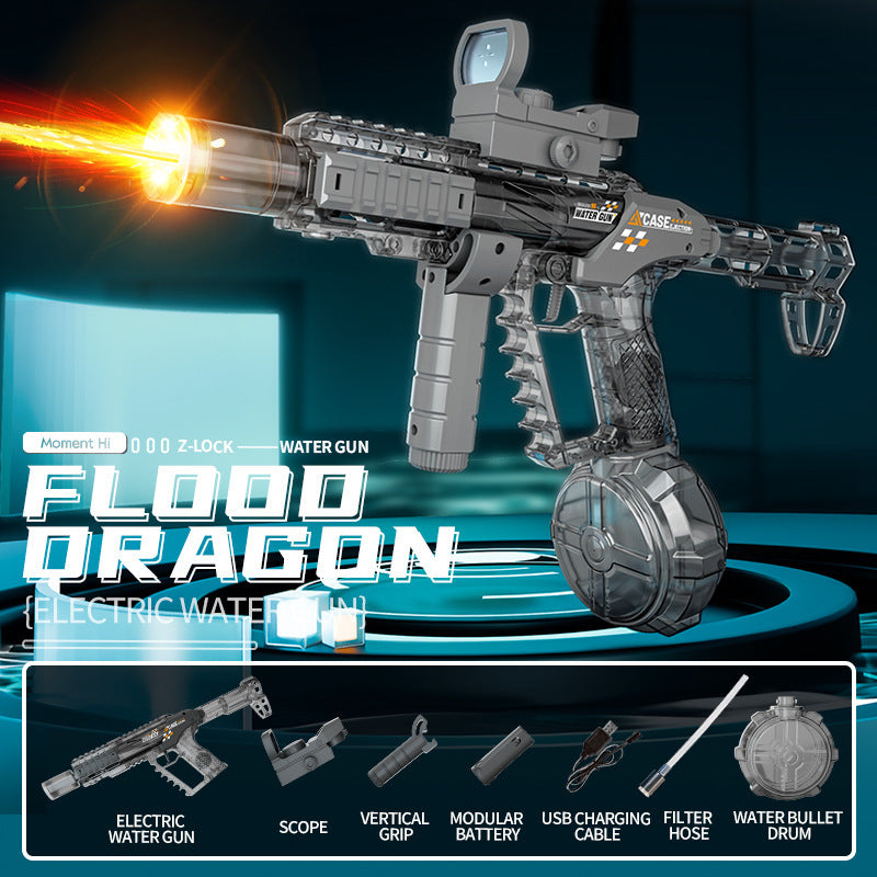 fire-breathing dragon new arrival electric water gun fully automatic linked reloading long-range large-capacity kids toys