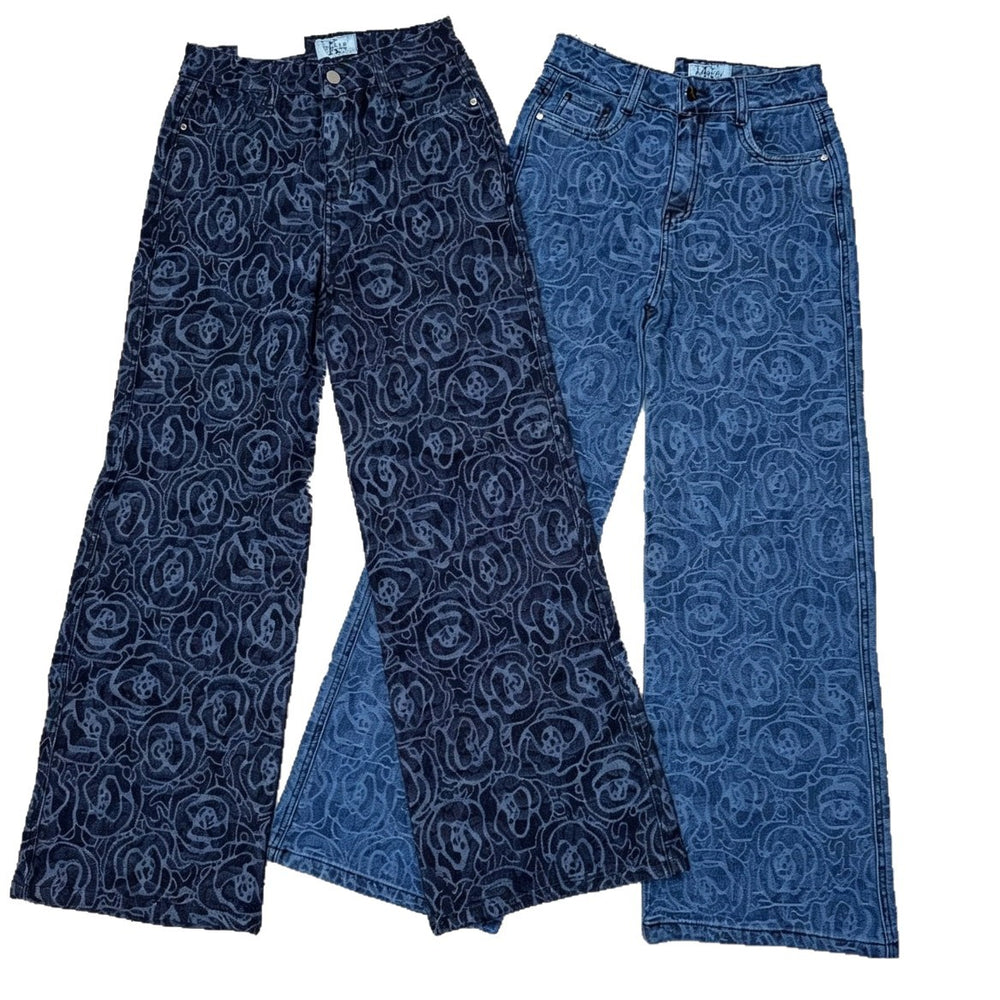 New arrival women's hot diamond flower jeansstraight-legloose pants wholesaleboyfriend style jeans