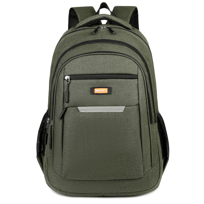 Reflective strip new backpack universal college bag simple large capacity travel backpack men's high sense