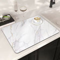 marble kitchen drain mat coffee machine non-slip mat countertop insulation mat absorbent mat drying mat placemat
