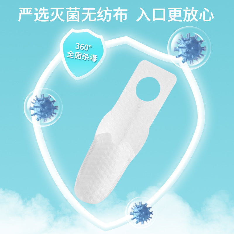 Baby oral cleaner finger cots, infant toothbrush gauze finger cots, 0-1 year old baby tongue scraper, infant tongue cleaning tool