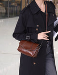High-end oil wax leather small bag for women springnew arrival crossbody bag for women small square bag easiest for match genuine leather women's bag shoulder bag