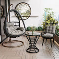 Single linen black twist space chair + coffee table + chair combination [free cushion]
